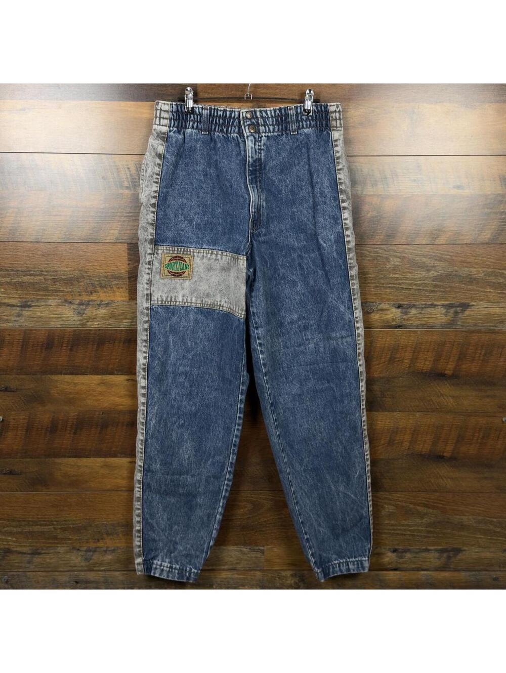 Vintage USA Levi’s Sport Jeans Baggy Blue Denim Elastic Waist L 32
